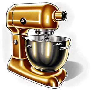 Vintage Mixer Illustration Png 82 PNG Image