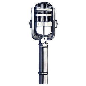 Vintage Mono Microphone Png Lmx32 PNG Image