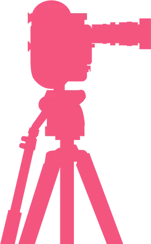 Vintage Movie Camera Silhouette PNG Image