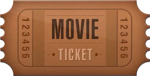 Vintage Movie Ticket Design PNG Image