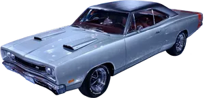 Vintage Muscle Car Silver Beauty PNG Image