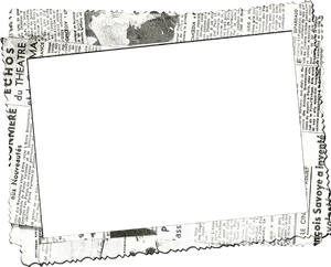 Vintage Newspaper Frame Background PNG Image