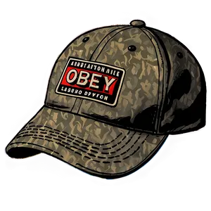 Vintage Obey Hat Illustration Png Wsn77 PNG Image