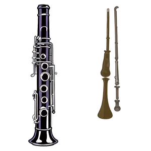 Vintage Oboe Illustration Png 86 PNG Image