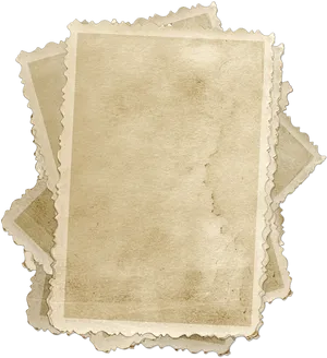 Vintage Old Paper Textures Stacked PNG Image