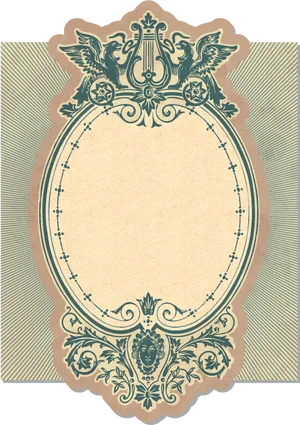 Vintage Ornate Frame Design PNG Image