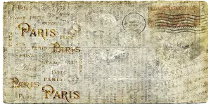 Vintage Paris Postcard Backside PNG Image