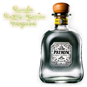 Vintage Patron Tequila Bottle Png 06292024 PNG Image