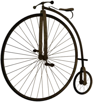 Vintage Penny Farthing Bicycle PNG Image