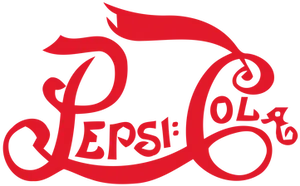 Vintage Pepsi Cola Logo Redon Black PNG Image