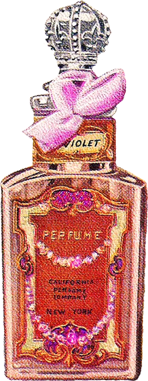 Vintage Perfume Bottle Illustration PNG Image