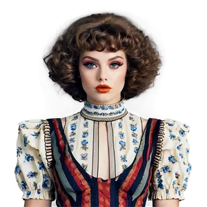 Vintage Perm Style Png 3 PNG Image