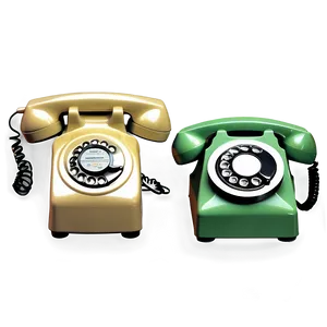 Vintage Phone Collection Png Ydi PNG Image