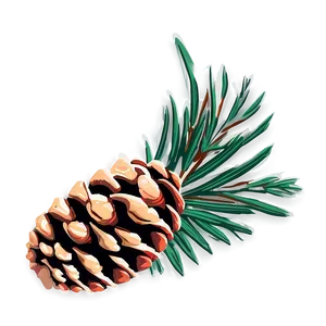 Vintage Pinecone Print Png Xfi PNG Image