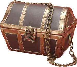 Vintage Pirate Treasure Chest PNG Image