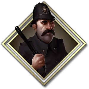 Vintage Police Officer Illustration PNG Image