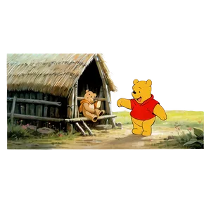 Vintage Pooh Bear Scene Png 46 PNG Image