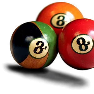 Vintage Pool Balls Png Pva39 PNG Image