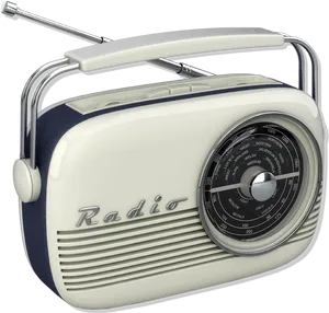 Vintage Portable Radio PNG Image