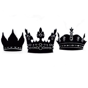 Vintage Queen Crown Silhouette Png 06292024 PNG Image