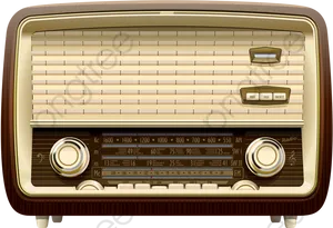 Vintage Radio Design PNG Image