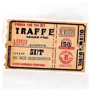 Vintage Raffle Ticket Png 67 PNG Image