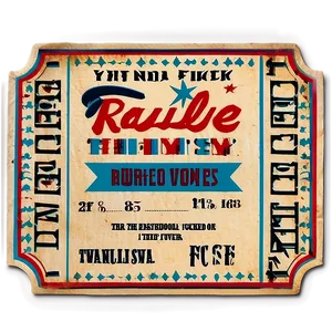 Vintage Raffle Ticket Png 87 PNG Image