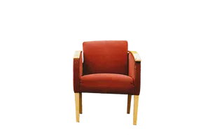 Vintage Red Armchair Isolated PNG Image