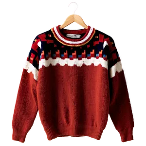 Vintage Red Sweater Png Cva PNG Image