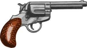 Vintage Revolver Side View PNG Image