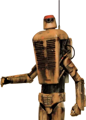 Vintage Robot Model Standing PNG Image