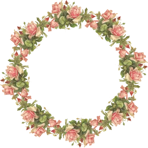 Vintage Rose Frame Design.png PNG Image