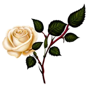 Vintage Rose Vector Graphic Png 06262024 PNG Image