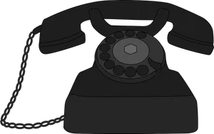 Vintage Rotary Phone Clipart PNG Image