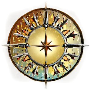 Vintage Round Star Png 91 PNG Image