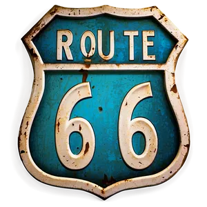 Vintage Route 66 Emblem Png 90 PNG Image