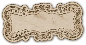 Vintage Scroll Frame Graphic PNG Image