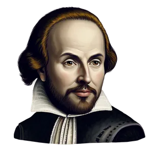 Vintage Shakespeare Portrait Png Vbs PNG Image