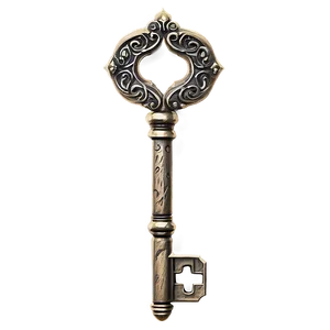 Vintage Skeleton Key Design Png 25 PNG Image