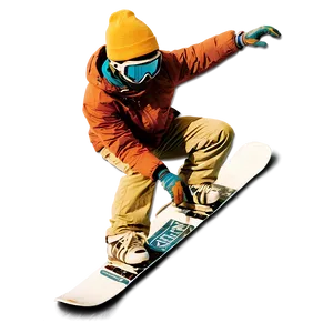 Vintage Snowboarding PNG Dht45 PNG