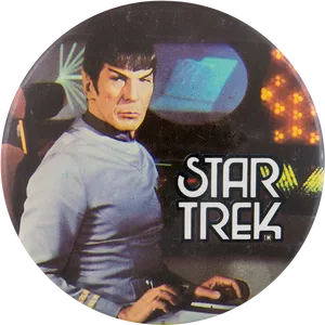 Vintage Star Trek Spock Graphic PNG Image