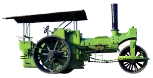 Vintage Steam Tractor Isolated PNG Image