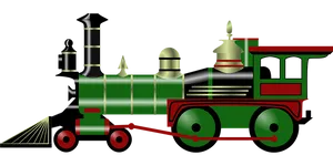 Vintage Steam Train Illustration PNG Image