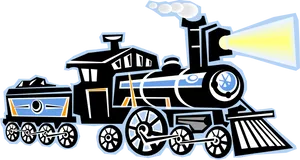 Vintage_ Steam_ Train_ Illustration PNG Image