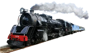 Vintage Steam Trainin Motion PNG Image