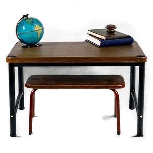 Vintage Student Desk Png Dno PNG Image