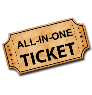 Vintage Style Cinema Ticket PNG