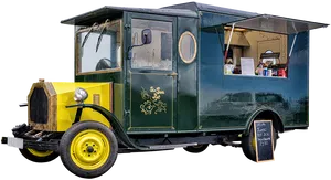 Vintage Style Food Truck PNG Image