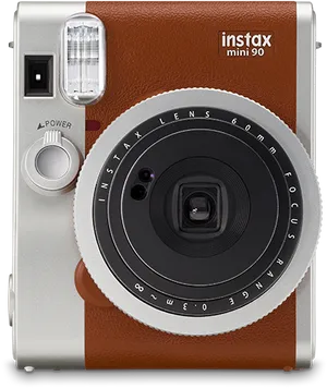 Vintage Style Instant Camera PNG Image