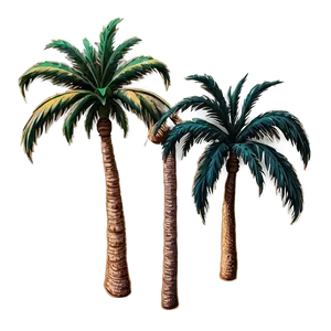 Vintage Style Palms Png Tju PNG Image